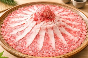 [食事]神戸牛しゃぶしゃぶ富士山盛り